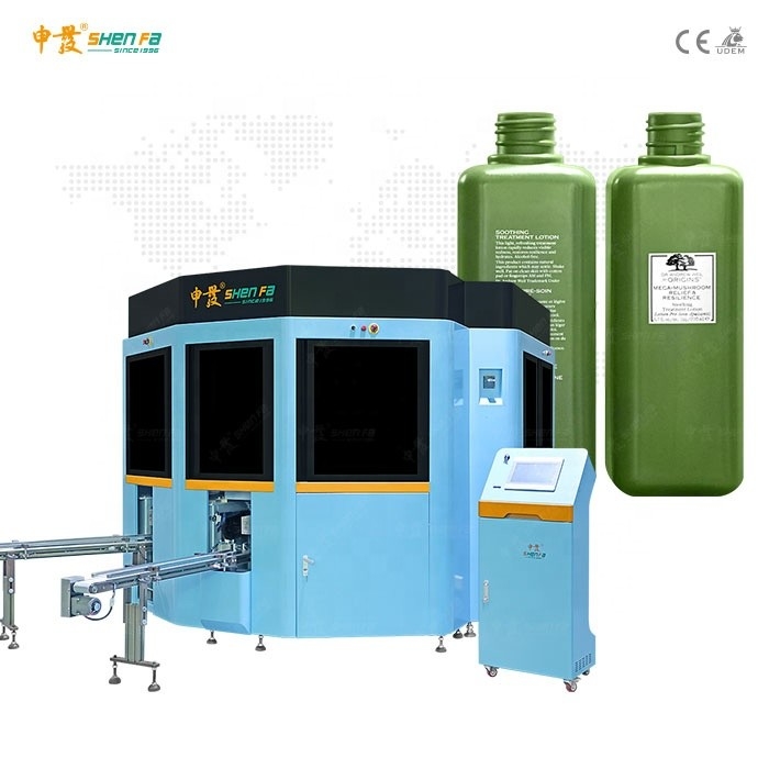 Αυτόματη CNC σερβο μηχανή εκτύπωσης οθόνης μεταξιού τεσσάρων χρώματος για τα πλαστικά μπουκάλια